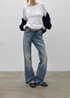 Tweak Low-waisted Bootcut Denim Pants