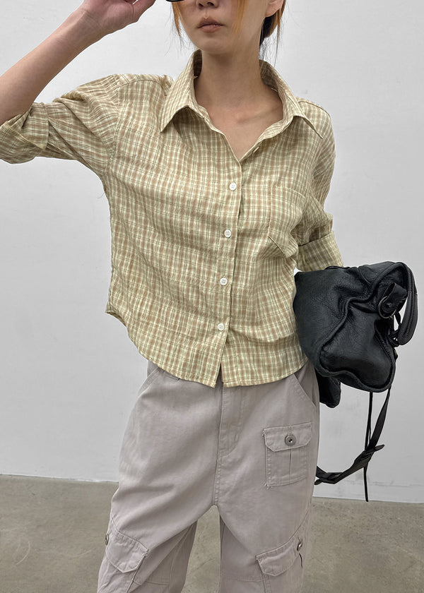 Unveil Check 3/4 Sleeve Shirt