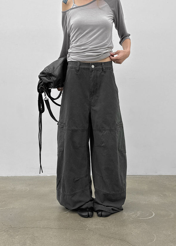 (UNISEX) Remnant Pigment Wide Cargo Pants