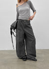 (UNISEX) Remnant Pigment Wide Cargo Pants
