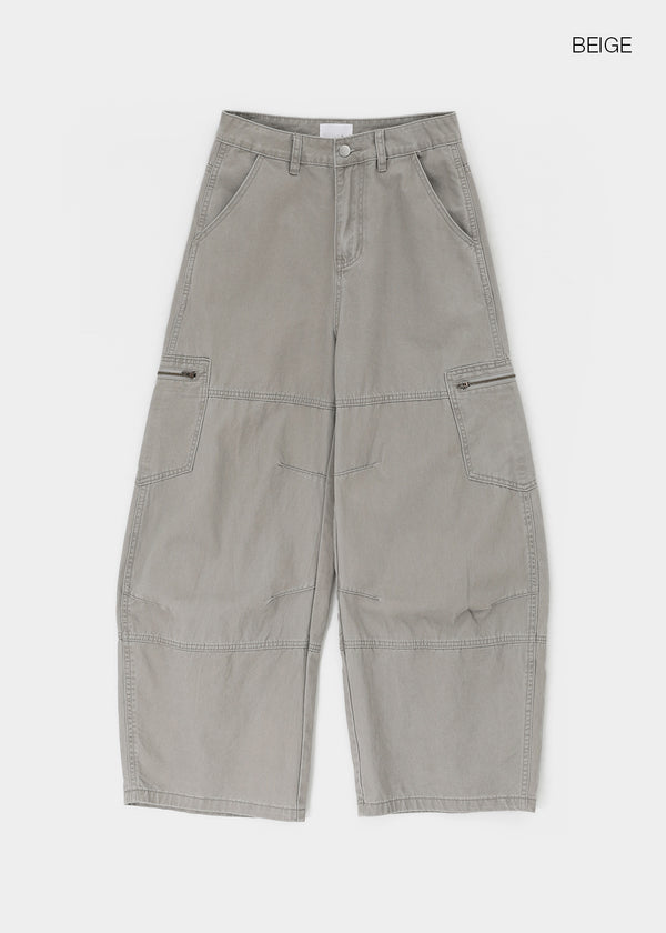 (UNISEX) Remnant Pigment Wide Cargo Pants