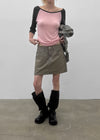 Decoy striped miniskirt