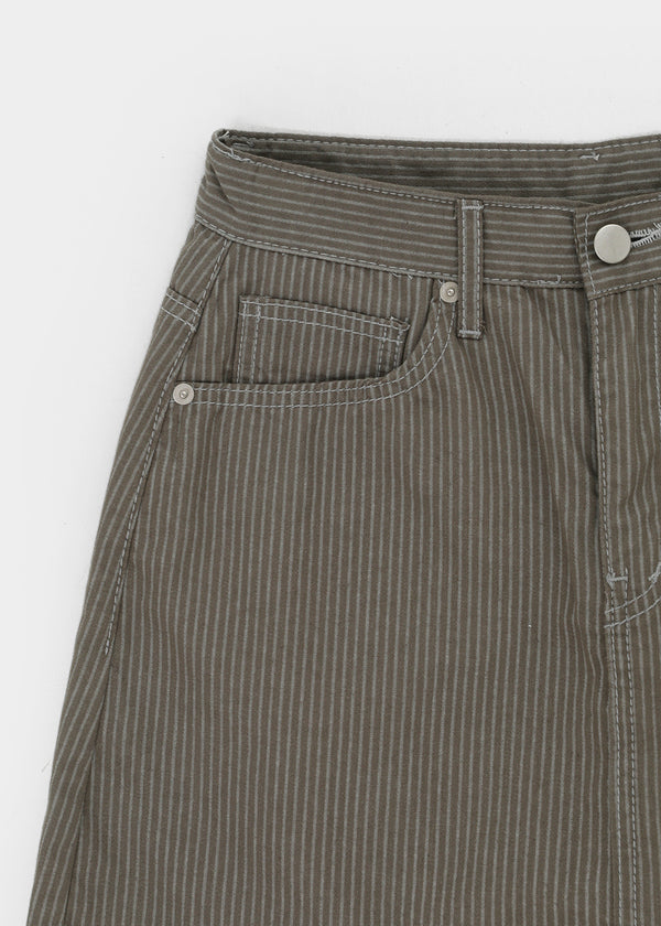Decoy striped miniskirt