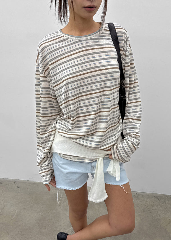 Boen Striped Summer Long Sleeve Tee