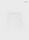 Celien Snap Ribbed 3/4 Sleeve Tee