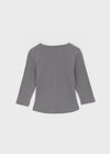 Celien Snap Ribbed 3/4 Sleeve Tee