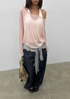 Bran back pocket balloon wide pants