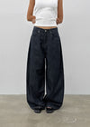 Bran back pocket balloon wide pants