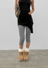 Mae striped elastic banding capri pants