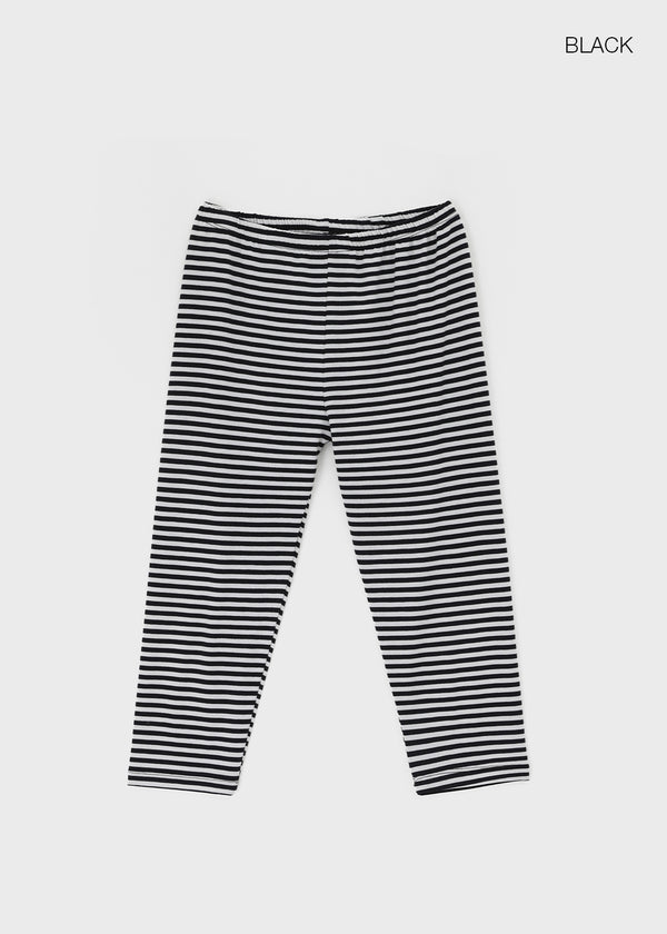 Mae striped elastic banding capri pants