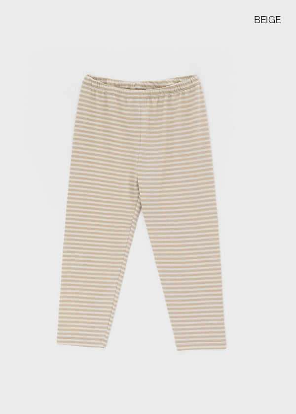 Mae striped elastic banding capri pants