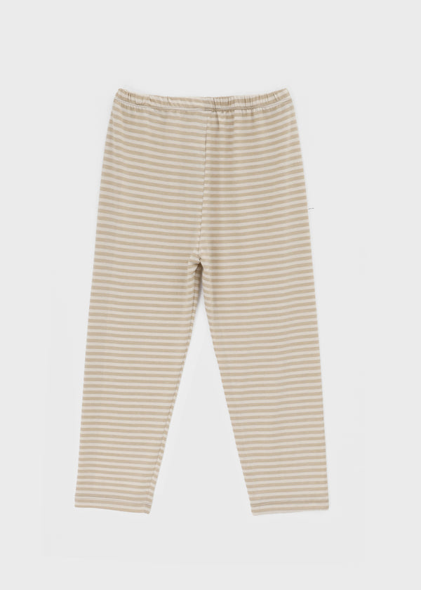 Mae striped elastic banding capri pants