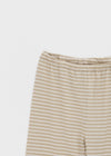 Mae striped elastic banding capri pants