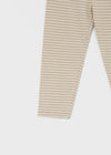 Mae striped elastic banding capri pants