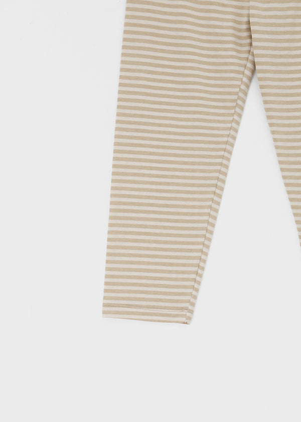 Mae striped elastic banding capri pants