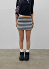 Dav striped mini skirt pants