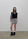 Dav striped mini skirt pants