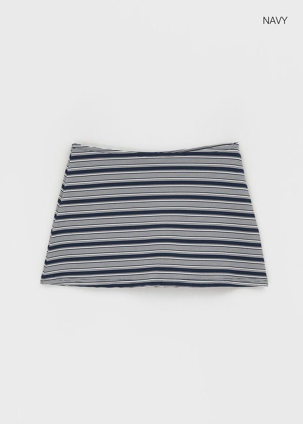Dav striped mini skirt pants