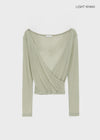 Celty Tencel Wrap Long Sleeve Tee (30% Wool)