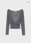 Celty Tencel Wrap Long Sleeve Tee (30% Wool)