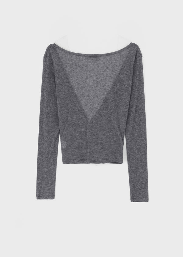Celty Tencel Wrap Long Sleeve Tee (30% Wool)