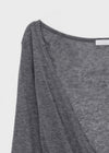 Celty Tencel Wrap Long Sleeve Tee (30% Wool)