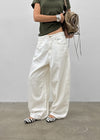 Bran back pocket balloon wide pants