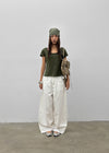 Bran back pocket balloon wide pants