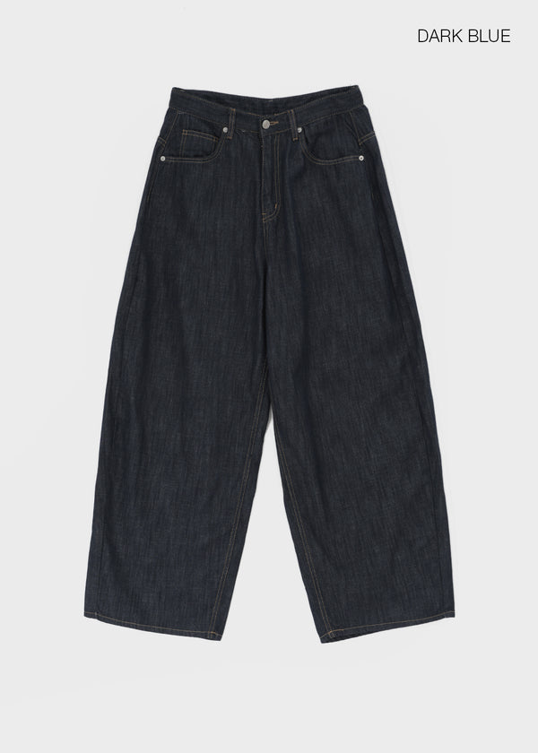 Bran back pocket balloon wide pants