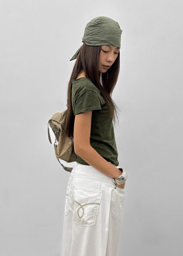 Levien Cut-out U-Neck Short Sleeve T-shirt