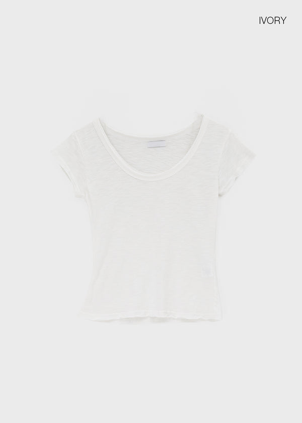 Levien Cut-out U-Neck Short Sleeve T-shirt