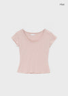 Levien Cut-out U-Neck Short Sleeve T-shirt