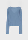 Sharti Button Deep V-Neck Cardigan (55% Linen)