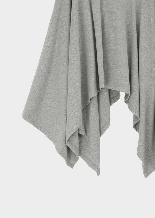 Clie shirred asymmetrical midi skirt