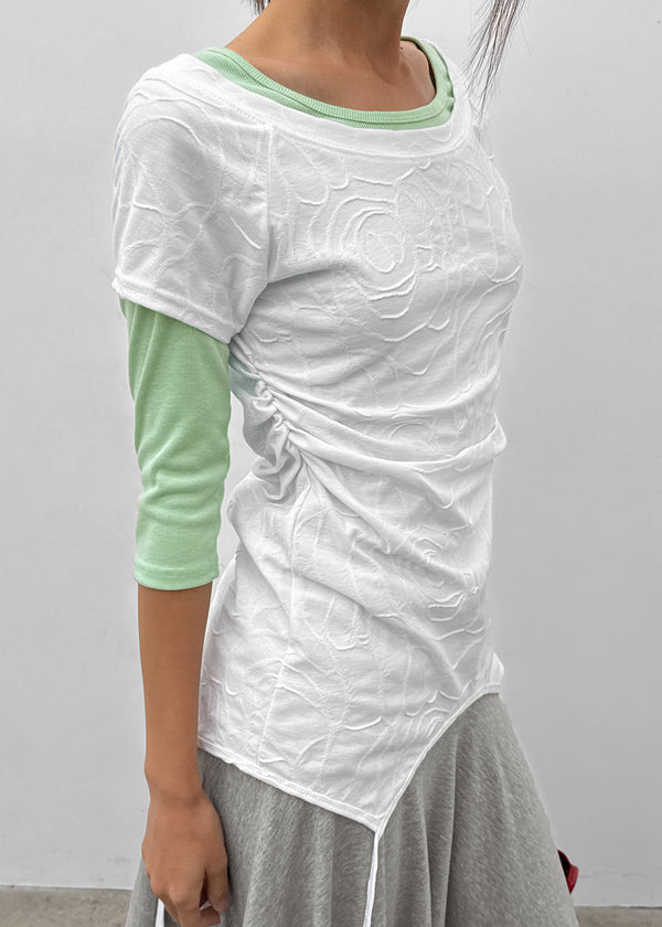 Soa Jacquard Strap Short Sleeve T-shirt