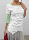 Soa Jacquard Strap Short Sleeve T-shirt