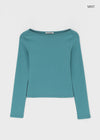 [B-BASIC] Tension Standard Boat Neck Long Sleeve Tee (3 SIZE)