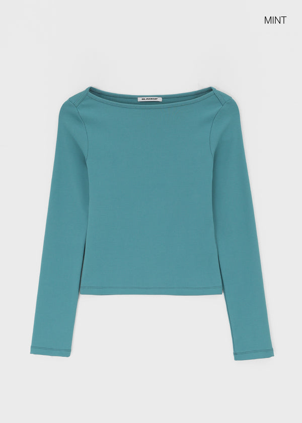 [B-BASIC] Tension Standard Boat Neck Long Sleeve Tee (3 SIZE)