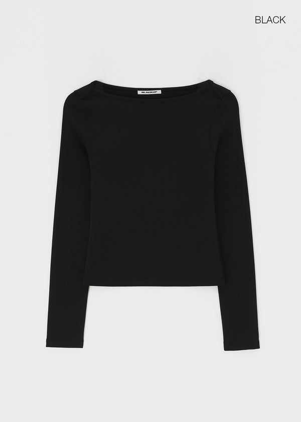 [B-BASIC] Tension Standard Boat Neck Long Sleeve Tee (3 SIZE)
