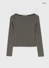[B-BASIC] Tension Standard Boat Neck Long Sleeve Tee (3 SIZE)