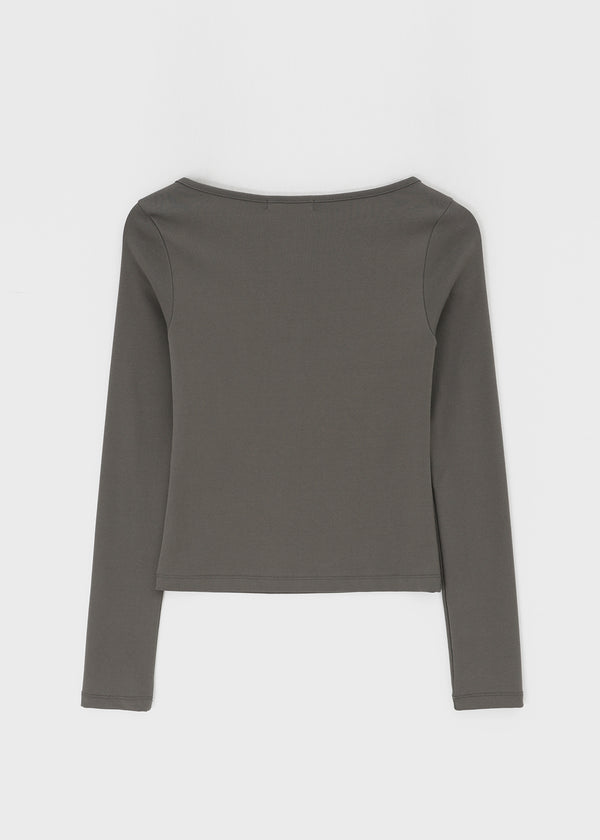 [B-BASIC] Tension Standard Boat Neck Long Sleeve Tee (3 SIZE)