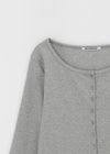[B-BASIC] Tension Standard Boat Neck 3/4 Sleeve Cardigan (2 SIZE)