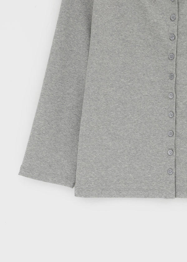 [B-BASIC] Tension Standard Boat Neck 3/4 Sleeve Cardigan (2 SIZE)