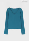 [B-BASIC] Tension Standard V-Neck Long Sleeve T-Shirt (3 SIZE)