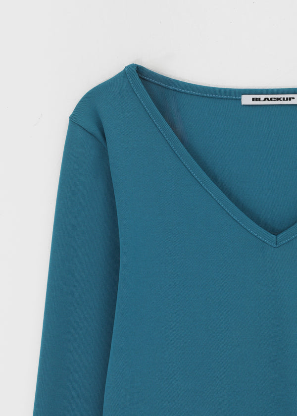 [B-BASIC] Tension Standard V-Neck Long Sleeve T-Shirt (3 SIZE)