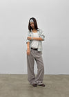 (UNISEX) Tab Semi-Bootcut Wide Pants