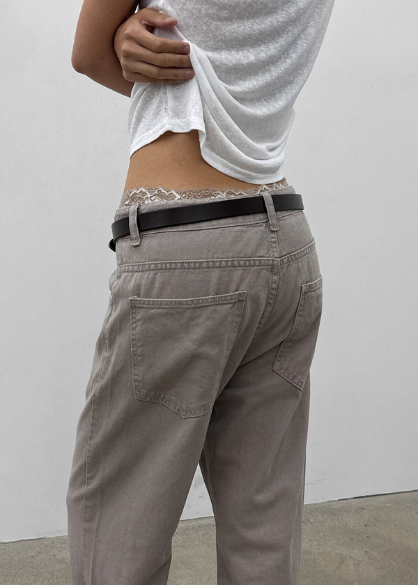 (UNISEX) Tab Semi-Bootcut Wide Pants