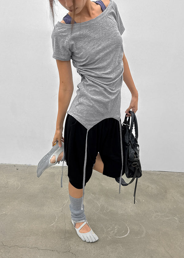 Soa Jacquard Strap Short Sleeve T-shirt