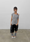 Soa Jacquard Strap Short Sleeve T-shirt
