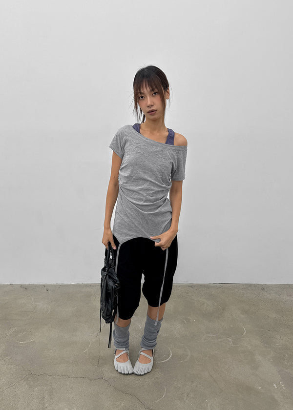 Soa Jacquard Strap Short Sleeve T-shirt